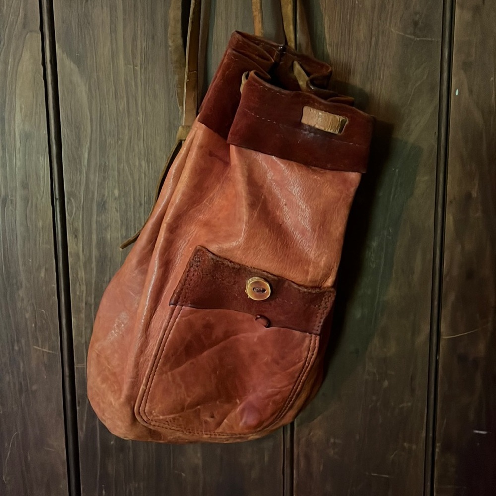 Vintage Swadeshi Leatherworks leather backpack/ bag